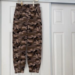 Tractr Girls Camo Joggers - Brown and Black Size 8